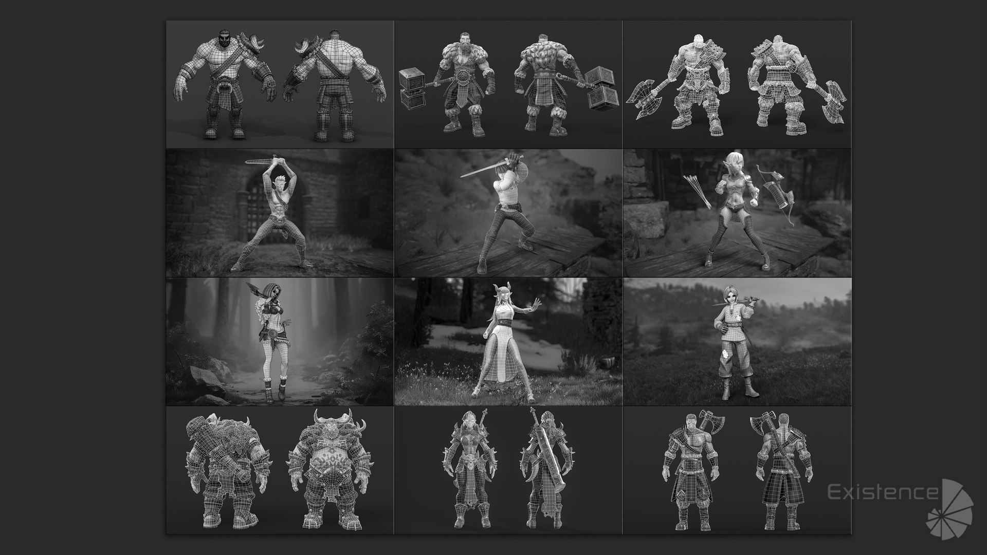 3D 12 in 1 Mega Bundle - Stylized Characters Warriors - 68 model https://p.turbosquid.com/ts-thumb/h2/InJmzK/3K/8wireframe/jpg/1752144861/1920x1080/fit_q87/6f72615316c7bcda3f696c5c690de2af860e8724/8wireframe.jpg