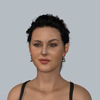 Monica Bellucci 3D Model Low-poly