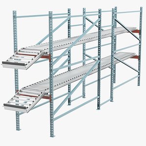 Warehouse Multiple Stage Conveyor Rack