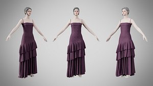 3D Dress 39 Grape model