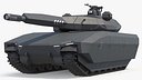Futuristic Low-Profile Battle Tank Dark Gray