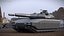 Futuristic Low-Profile Battle Tank Dark Gray 3D model