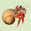 3d model hermit crab