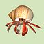 3d model hermit crab