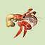 3d model hermit crab