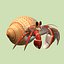 3d model hermit crab