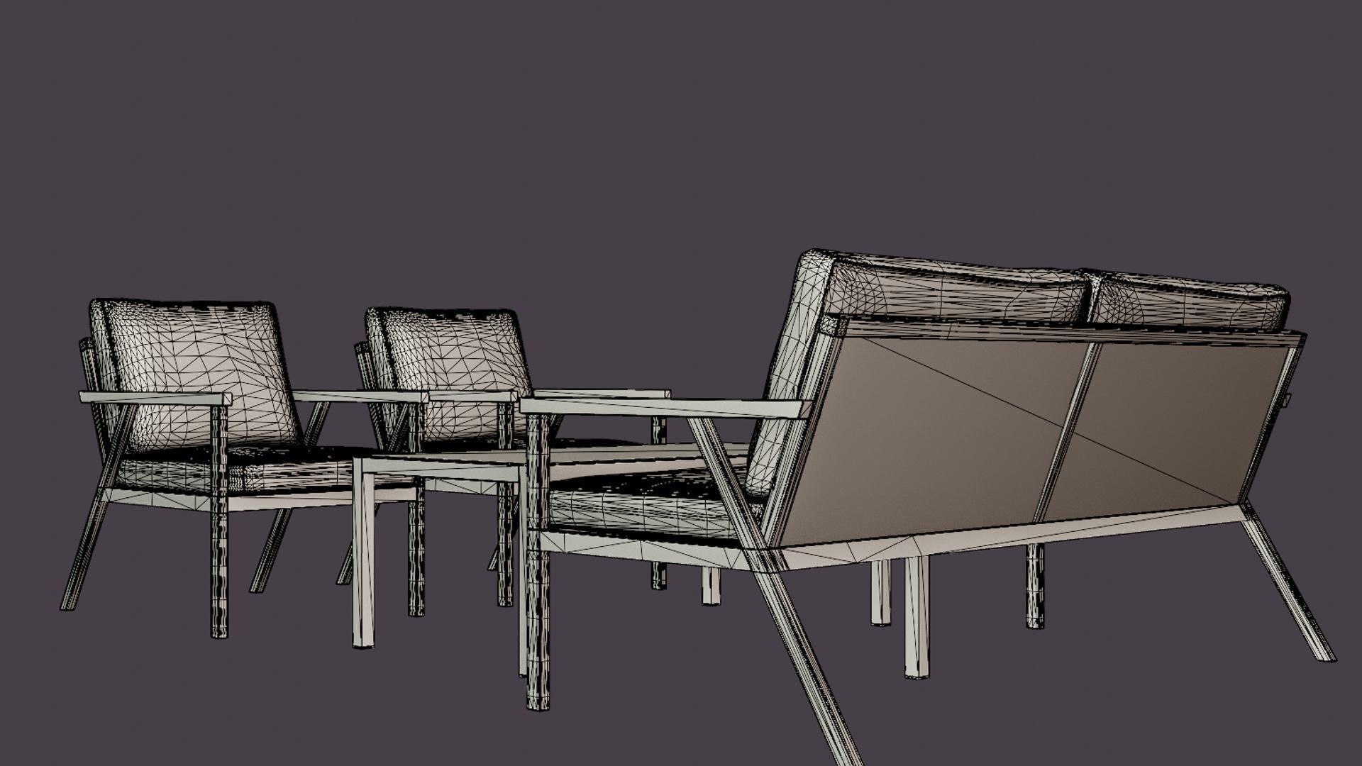 Rana Sofa Set 3d Model - Turbosquid 2240257