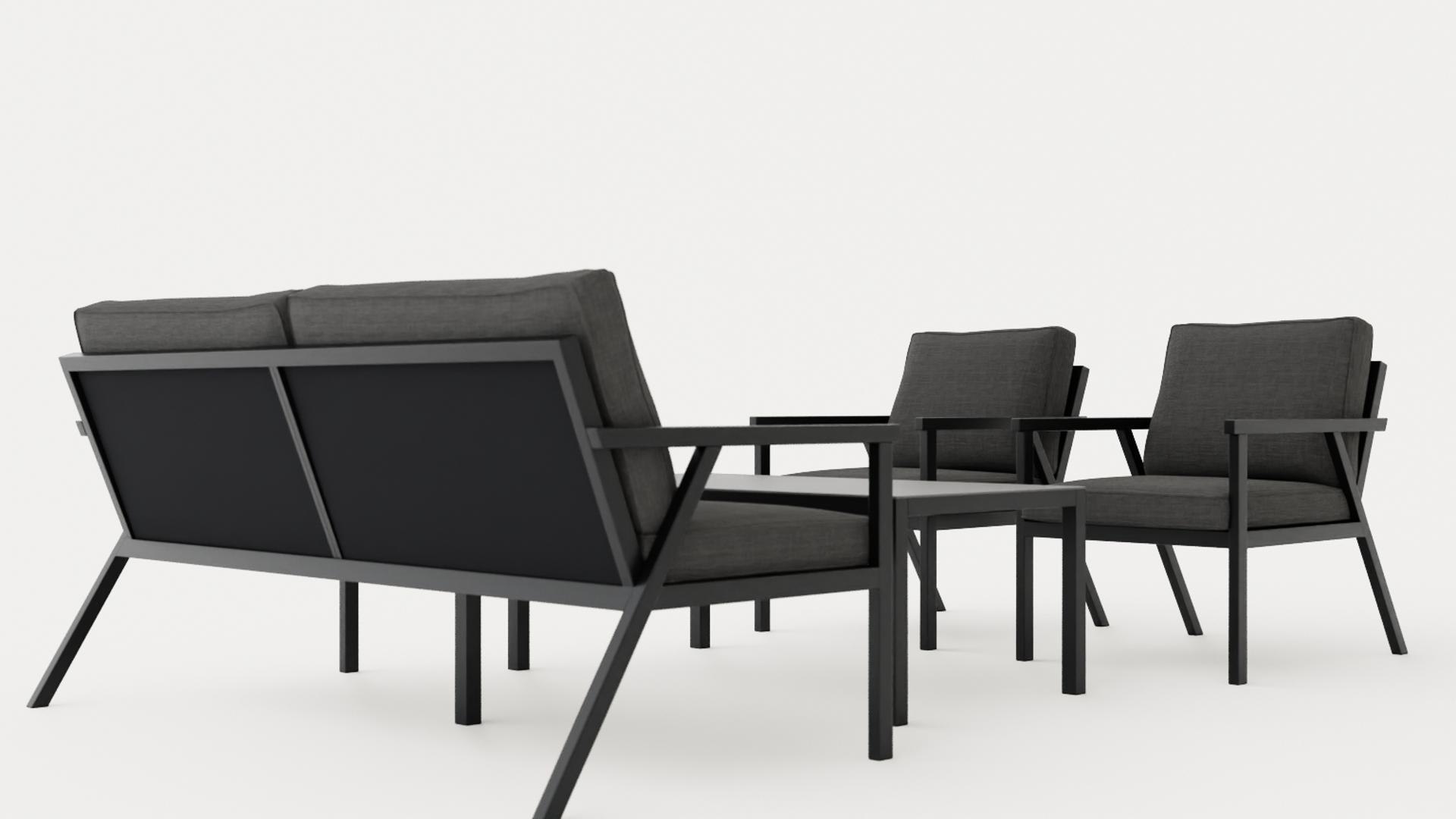 Rana Sofa Set 3D Model - TurboSquid 2240257