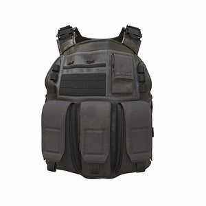 Military Flak Jacket - Bullet Proof Vest 3D Model by Vitamin