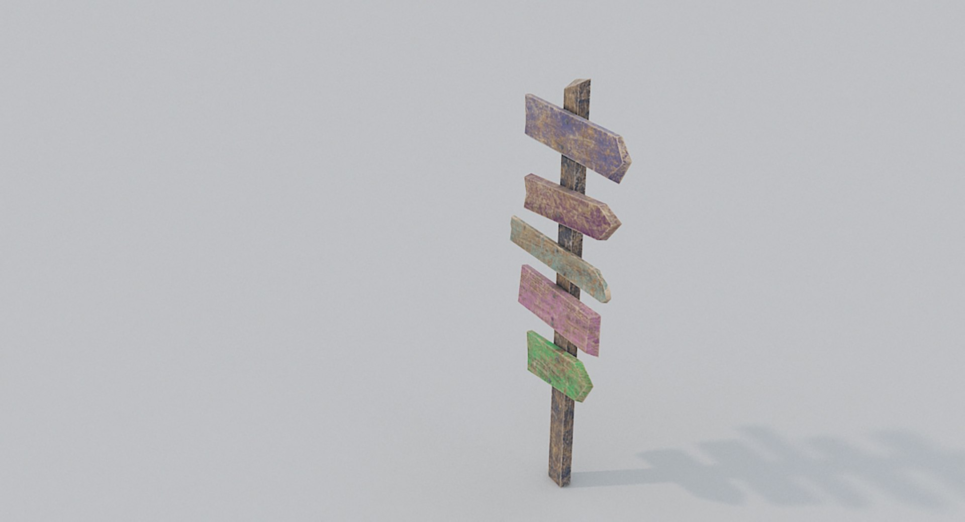 3D Colored Signpost - TurboSquid 1739952