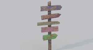 3D Colored Signpost