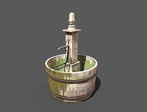 Wooden Fountain 3D