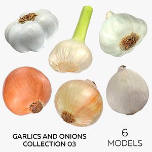 3D Garlic and Onion Collection 03 - 6 models