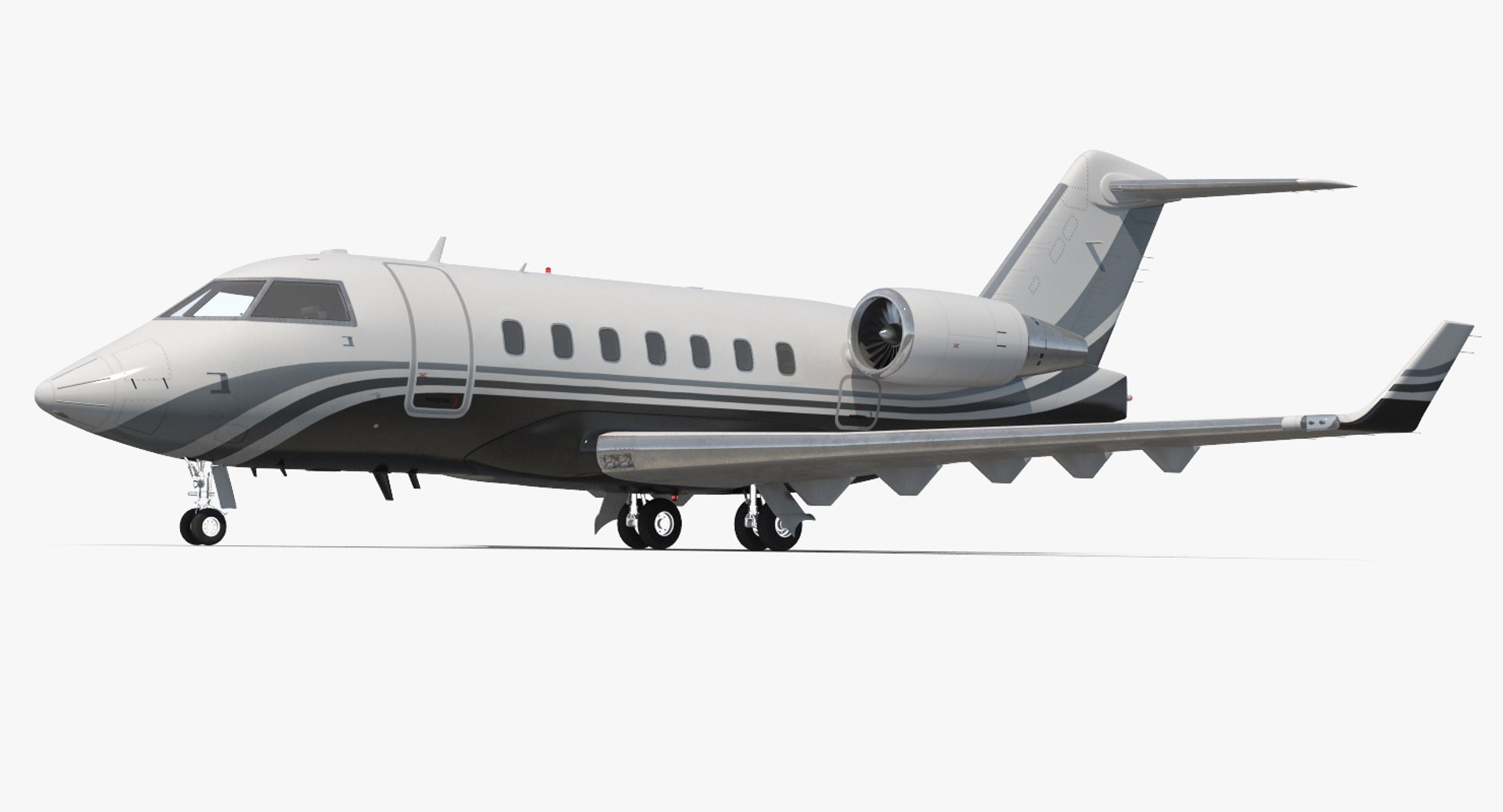 Business Jet Bombardier Challenger 604 Generic 3D model preview