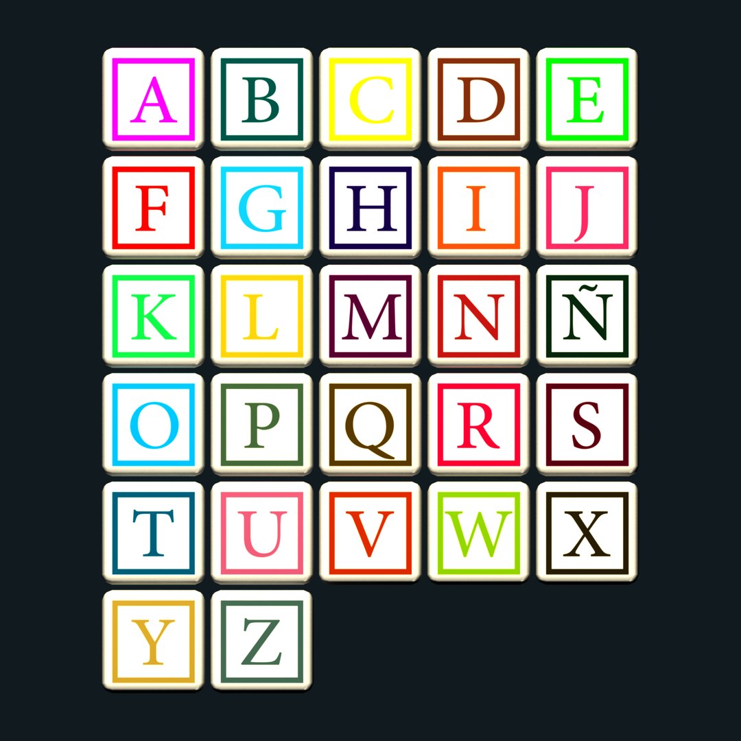 3D Alphabet Numbers Model TurboSquid 1517232