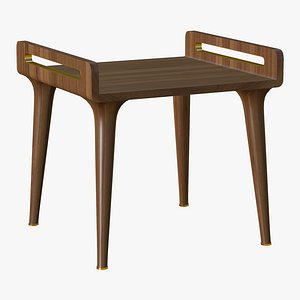 3D Wooden Stool Chair Modern