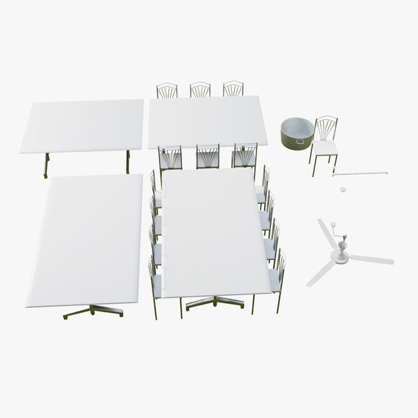 College Cantin Set 3D model