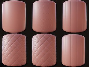 Seamless perforated stitched leather collection textures