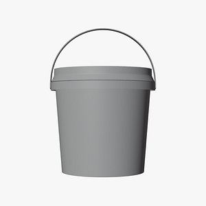3D Plastic Bucket - Geometry Only No Textures No Materials