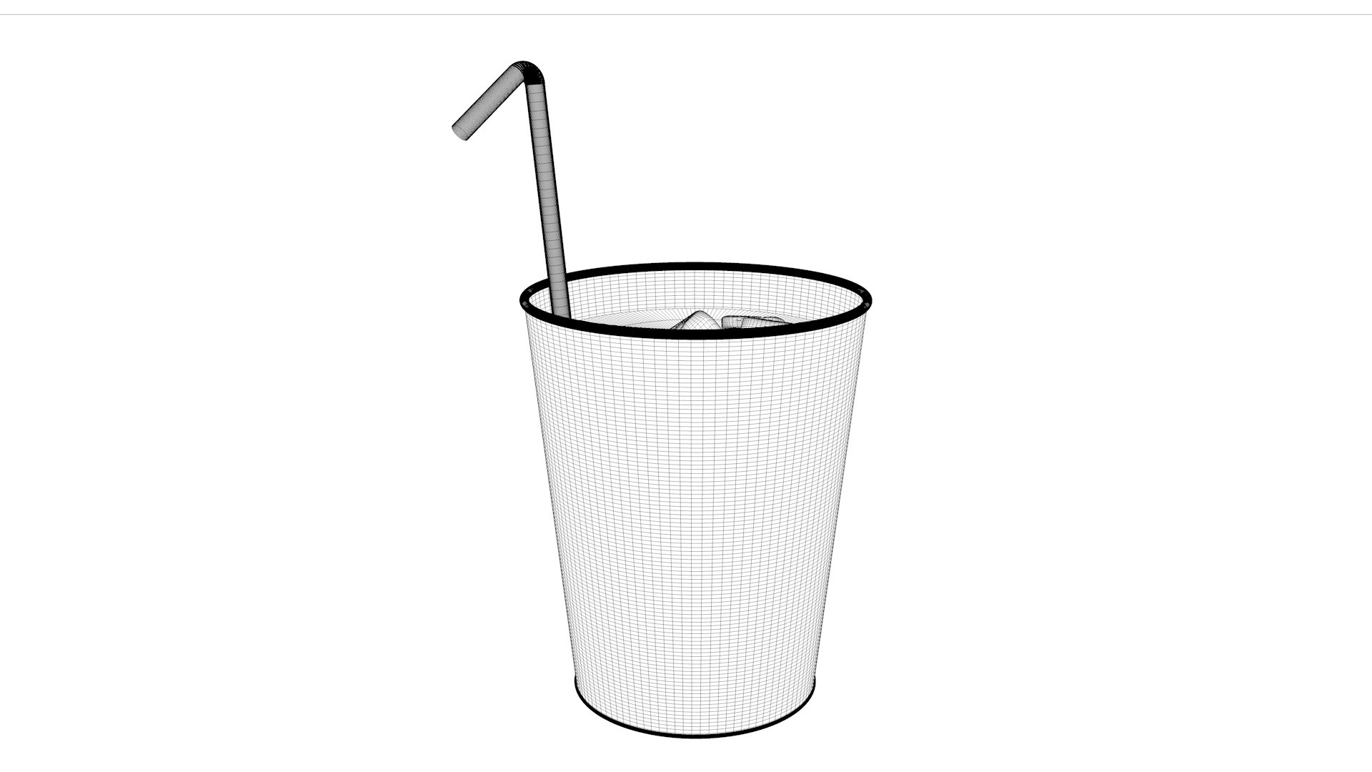 Paper Cup Of Cola Drink With Ice And Straw 3D Model - TurboSquid 2068209