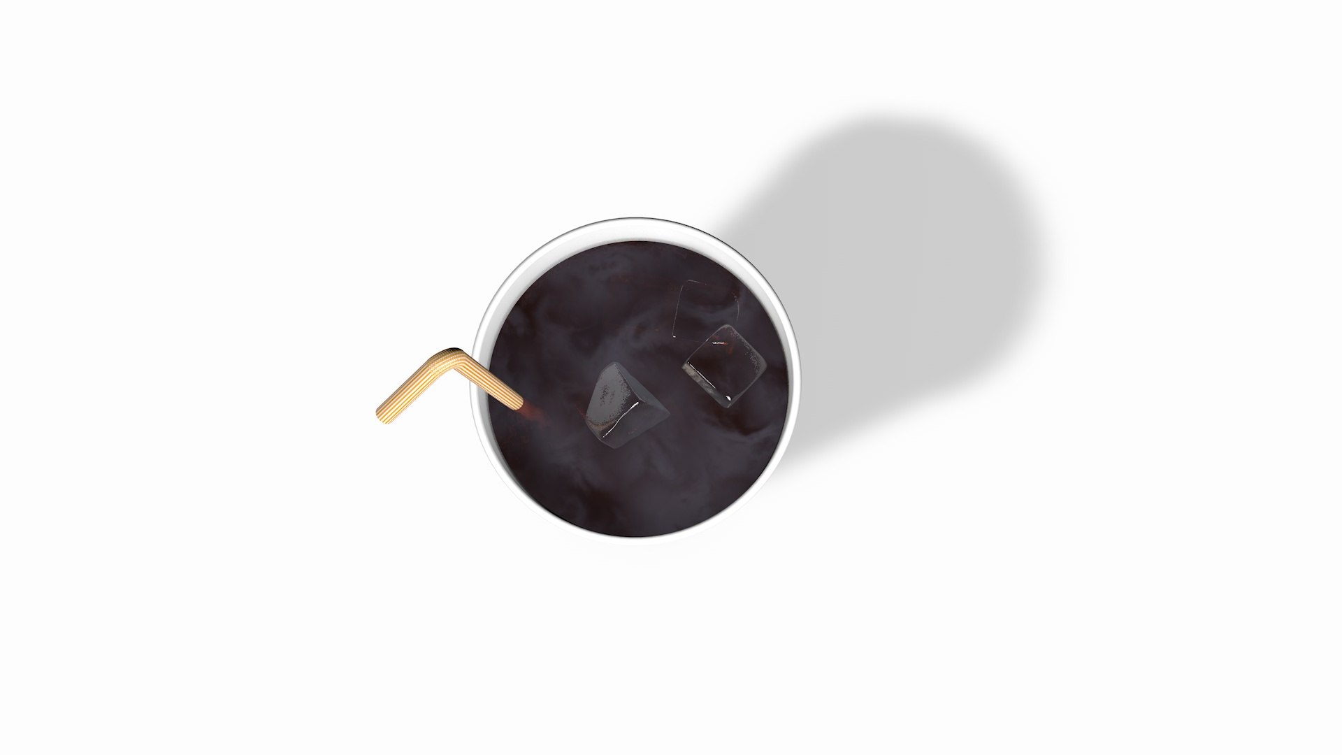 Paper Cup Of Cola Drink With Ice And Straw 3D Model - TurboSquid 2068209