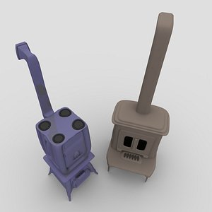 wood-burning stove 3d model