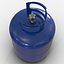 Gas Cylinder Blue 3D Model