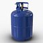 Gas Cylinder Blue 3D Model