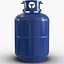 Gas Cylinder Blue 3D Model