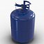 Gas Cylinder Blue 3D Model