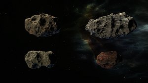 3D pack asteroids model
