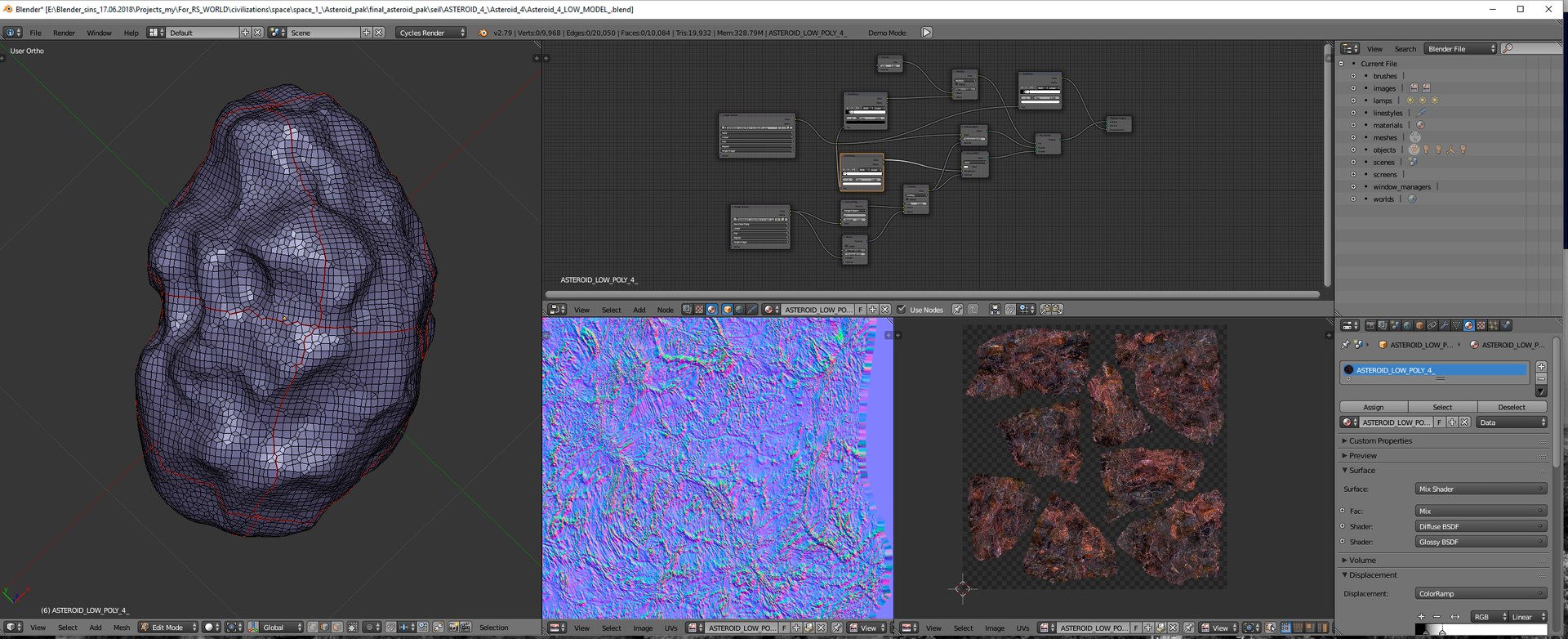 3D pack asteroids model https://p.turbosquid.com/ts-thumb/h2/xtSBgu/RQJoSXme/asteroid_low_poly_4_/png/1559051637/1920x1080/fit_q87/3798c5c4c0572256d1fca771462fb37b44dbbd30/asteroid_low_poly_4_.jpg