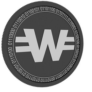 whitecoin black coin 3D model