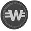 Pièce noire WhiteCoin