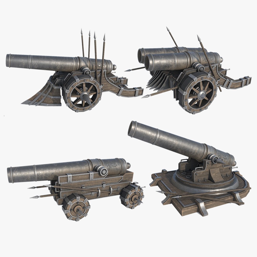 Fantasy cannon collection 3D https://p.turbosquid.com/ts-thumb/h3/F0Dcib/wb/fantasy_cannon_collection_tsquid/jpg/1775740252/1920x1080/fit_q87/0b37c776d24f393bb386a799282969c702c78a06/fantasy_cannon_collection_tsquid.jpg