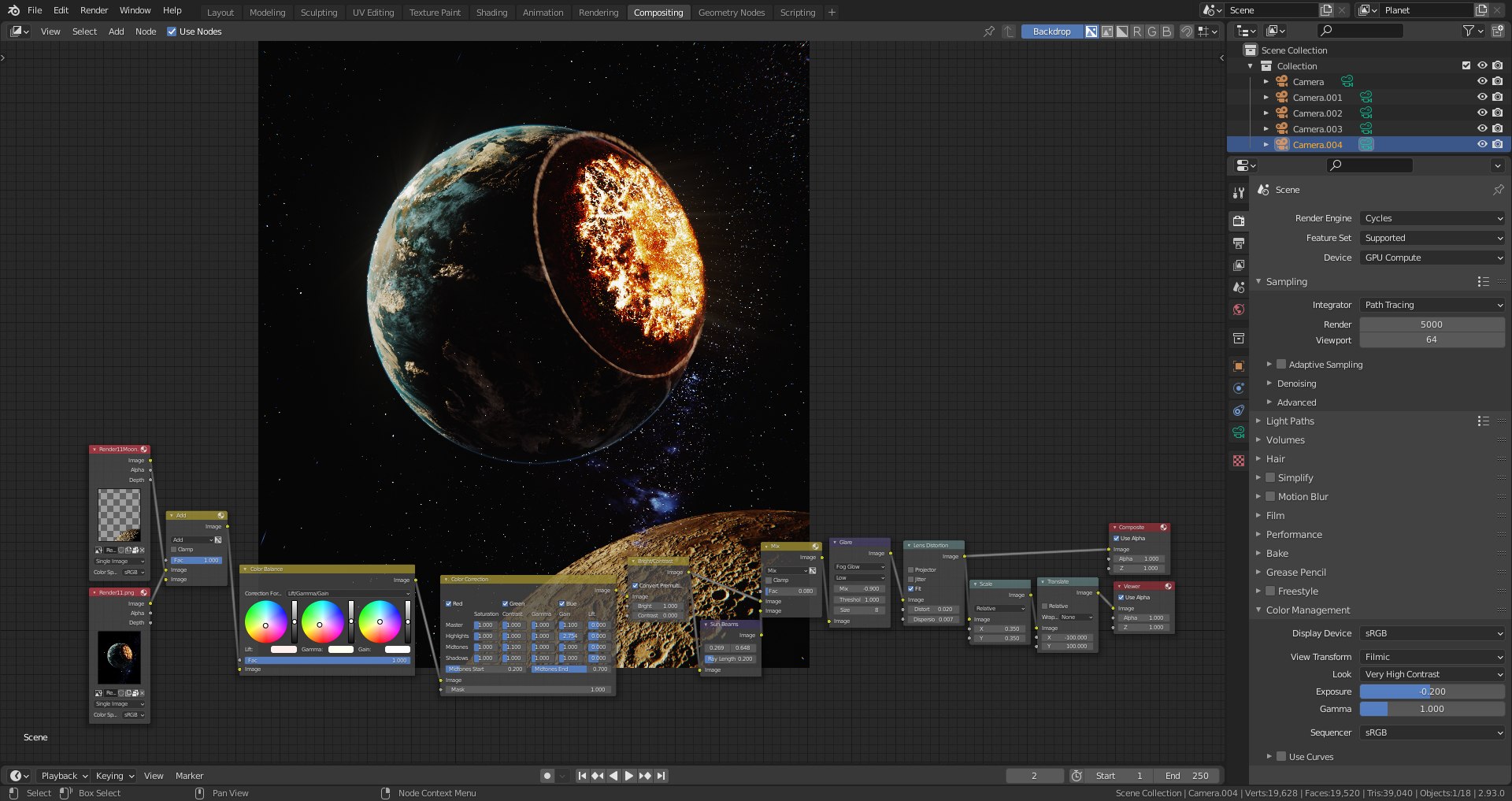 Realistic Exploding Earth Scene model - TurboSquid 1802220