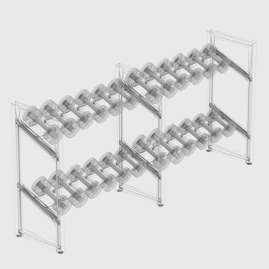 Free 3D Paragon Studio Gym Luxury Horizontal Dumbbell Rack 2Tier ...