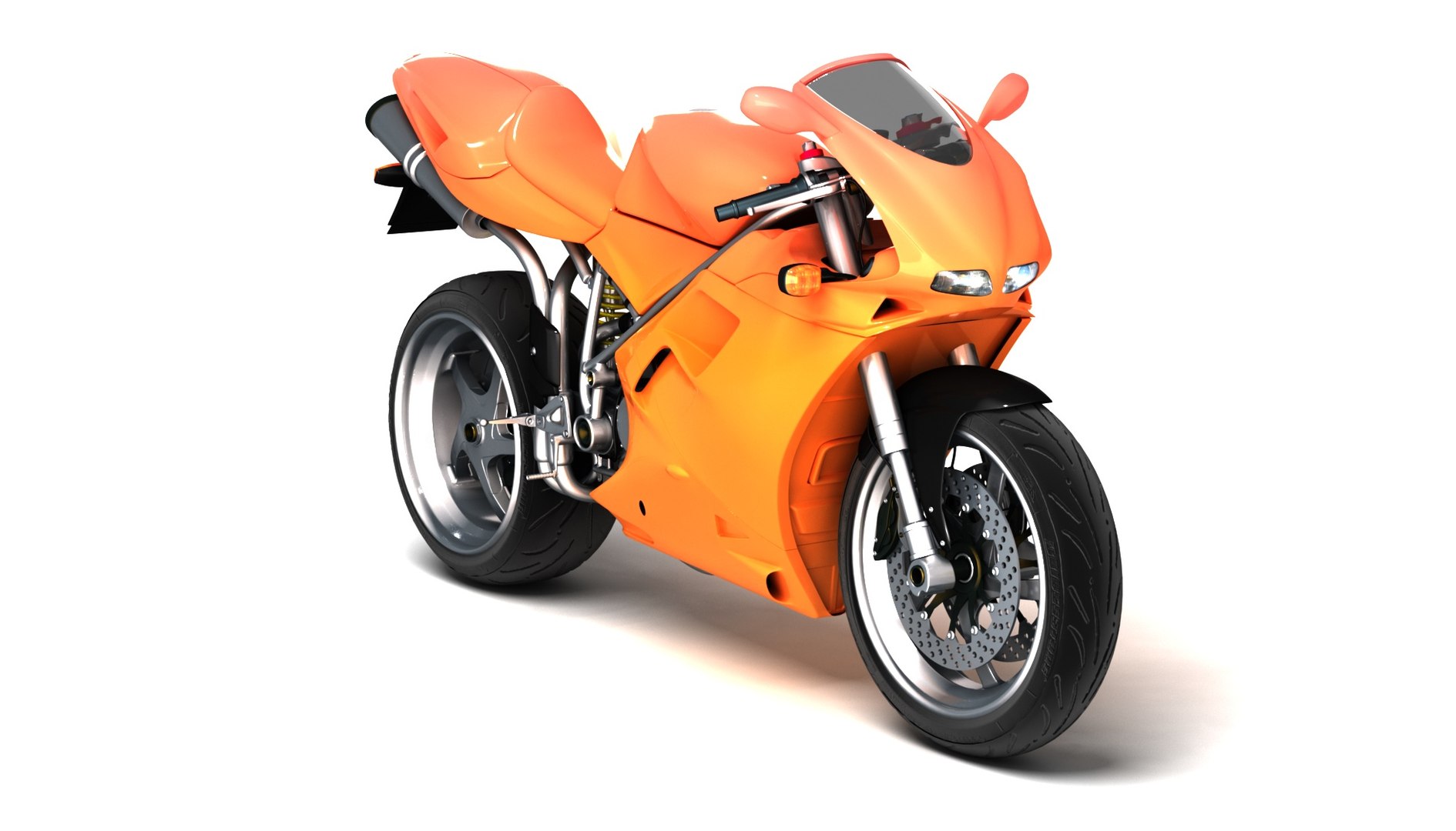 Ducati 748 Motos Desportivas 2004 3D model - Baixar Veículos no