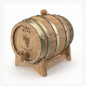 3D wine barrel