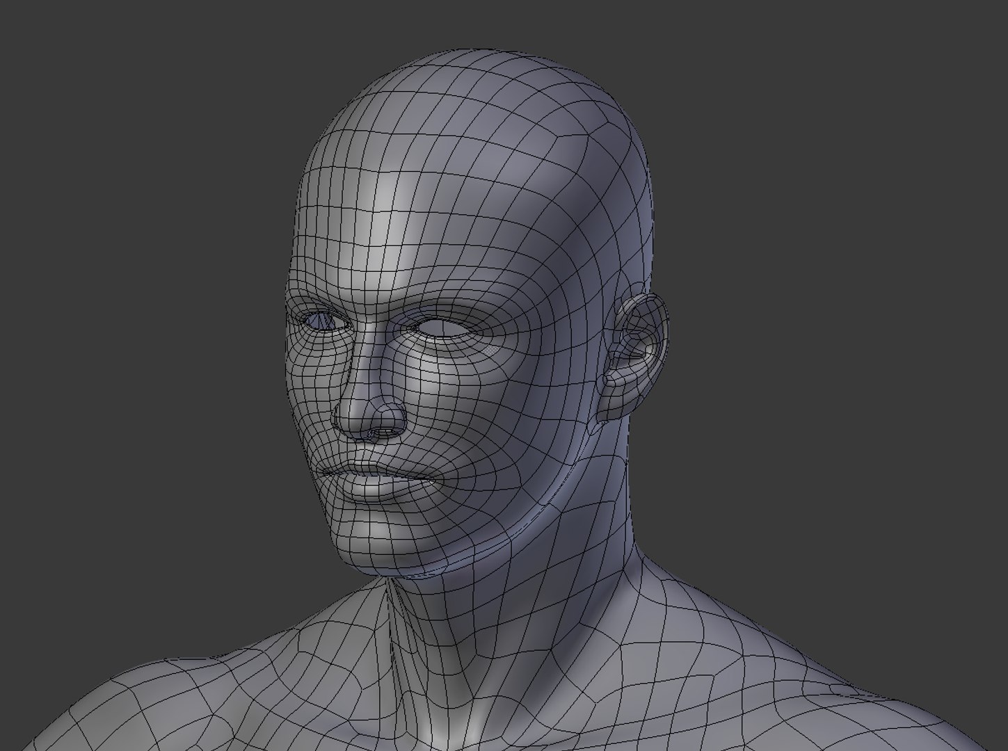 3d Model Of Mesh Man