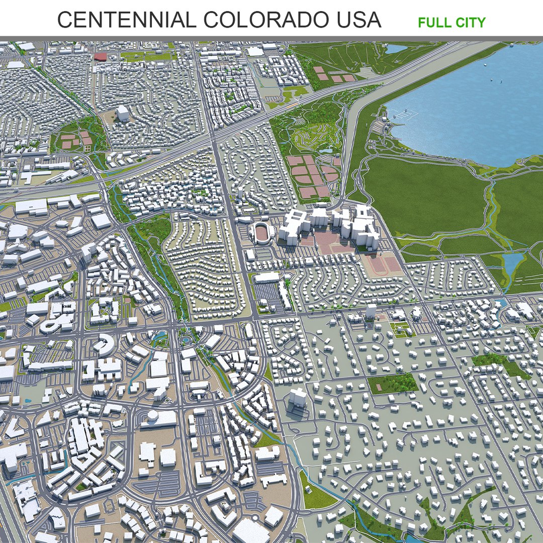 Centennial Colorado USA 3D TurboSquid 1719753   Cityturbo 