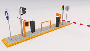 Parking Barrier 3D model