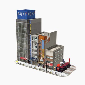 3D model japanese streetscape akihabara 0002