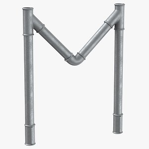 Galvanized Steel Pipe Letter M