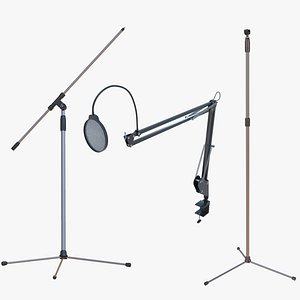 3D Microphone Stands Collection