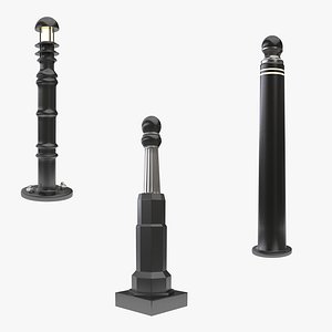 3D Road Safety Bollard Collection