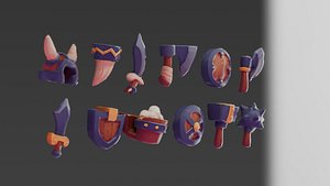 3D fantasyweapon3dmodel model