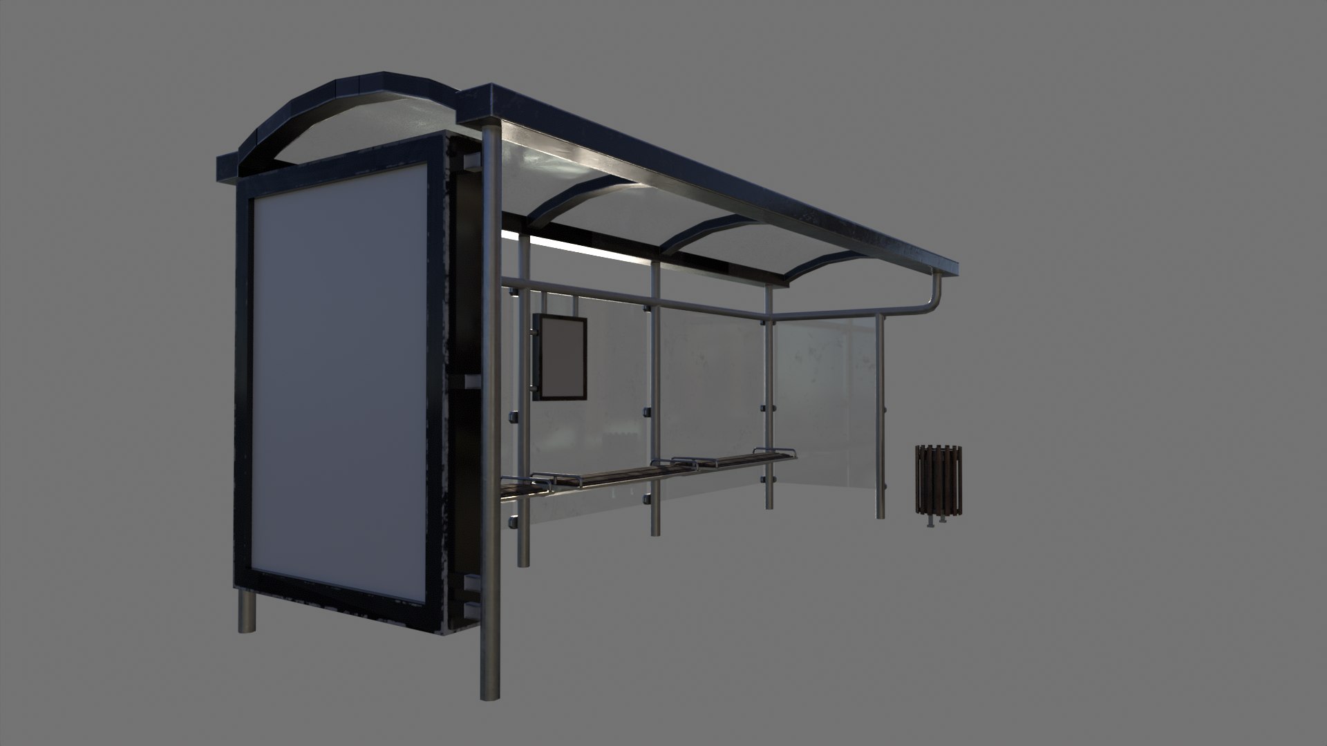 3D Bus Stop Package Game Ready - TurboSquid 2085653