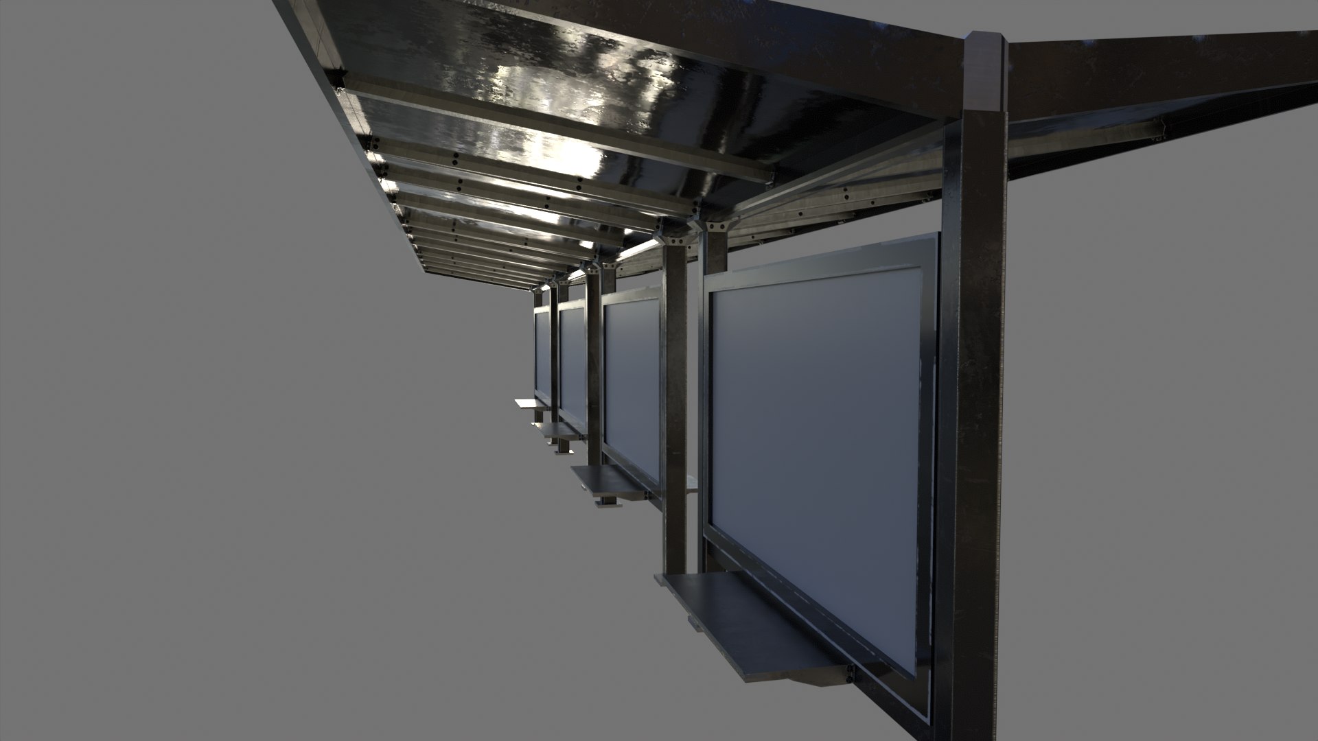 3D Bus Stop Package Game Ready - TurboSquid 2085653