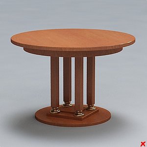 3D model Anika 120cm Round Dining Table VR / AR / low-poly